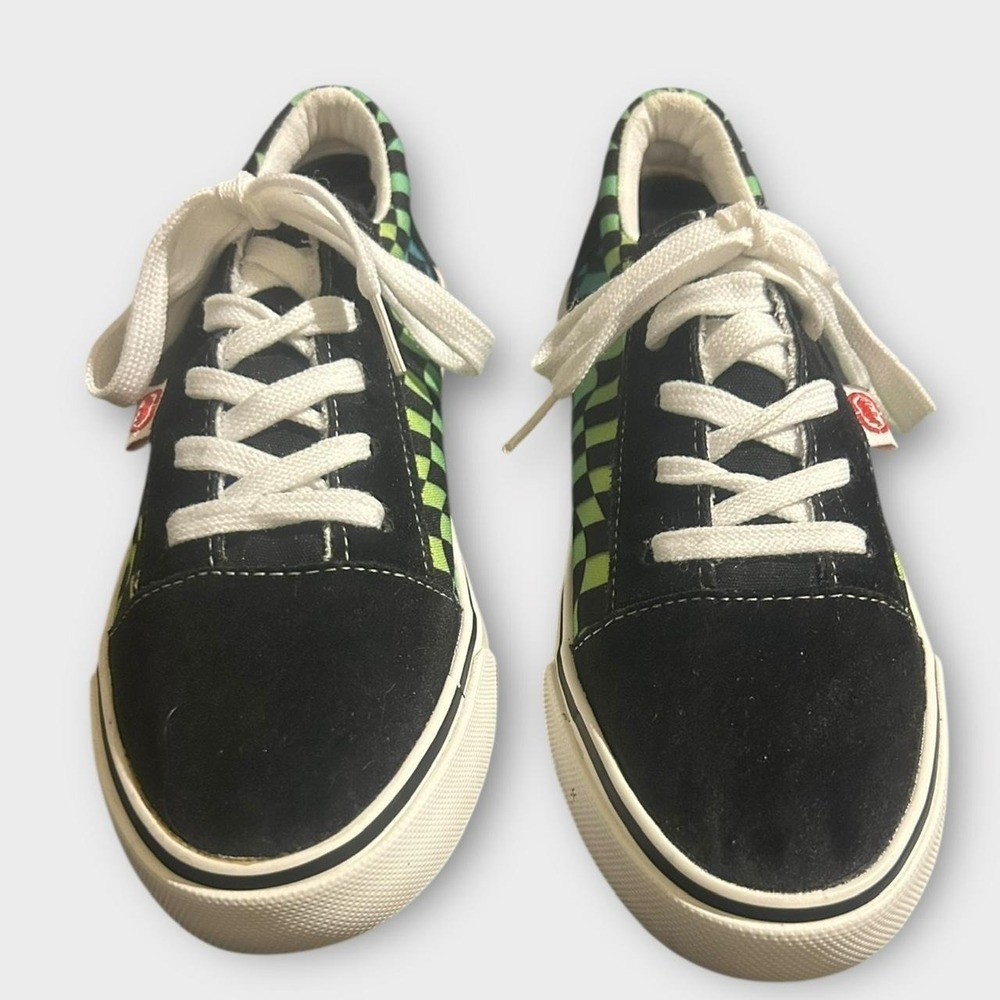 Ecko Unltd Women's Sneakers Steven-01BP Green‎ Black Checkerboard Size 6 Lace Up
